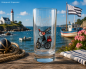 Preview: Motivbild Stylisches Trinkglas mit bretonischem Fahrrad